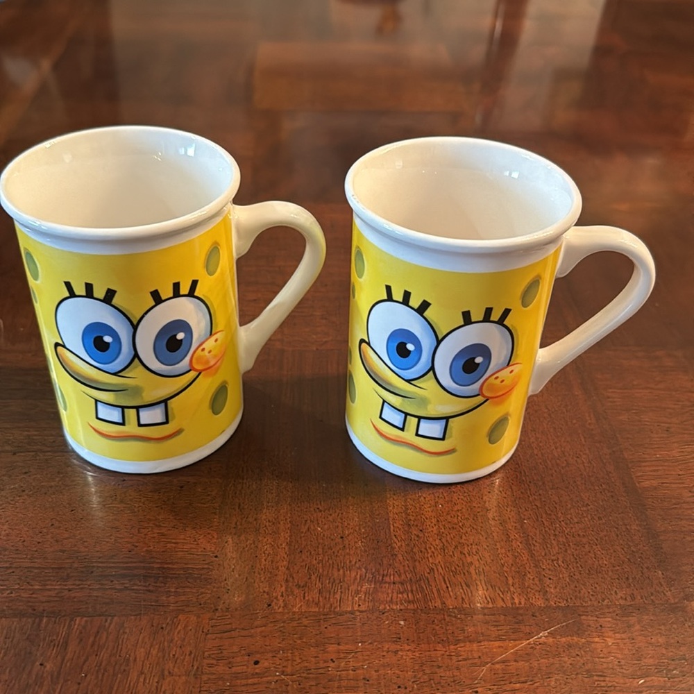 Spongebob Squarepants Coffee Cup 2013 Viacom Silly Faces Yellow Coffee Mug